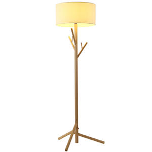 โคมไฟตั้งพื้นไม้เนื้อแข็งแบบนอร์ดิกสามขา, ที่แขวนผนังห้องนั่งเล่นสไตล์ญี่ปุ่นและเกาหลี, ดีไซน์เรียบง่ายสำหรับ B - Product Image 4