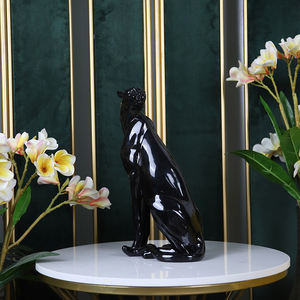 Redeco-Animal de poliresina dorado para decoración del hogar, nuevo diseño, creativo, leopardo - Product Image 5