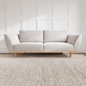 आधुनिक यूरोपीय डिजाइन चिकना साफ रेखा असलस्टर्ड सोफे परिवर्तनीय लकड़ी के पैरों की प्राचीन उपस्थिति घर के लिए प्राचीन उपस्थिति - Product Image 2