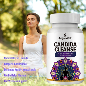 Fórmula AegleWell OEM Candida <span class=keywords><strong>Cleanse</strong></span> con Orégano, Ajenjo y Probióticos de 15B CFU para la Desintoxicación Intestinal, Control de Hongos y Equilibrio Digestivo - Product Image 5