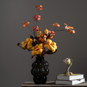 Composizione Floreale di Lusso <span class=keywords><strong>in</strong></span> Seta Artificiale, Ramo di Magnolia Realistico Bianco <span class=keywords><strong>in</strong></span> <span class=keywords><strong>Vaso</strong></span>, Decorazione per Casa, Regalo di Natale e Laurea - Product Image 6