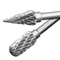 Tige dessin carbure de tungstène fraise outil rotatif fraise Double coupe rotative Dremel métal bois meulage électrique