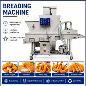 Sistema Industrial de Empanado para Tempura, Nuggets de Pollo, Filetes de Pescado y Hamburguesas, Línea de Producción de Empanado en Acero Inoxidable SUS304 - Product Image 1