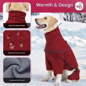 मिनेर्वा बनाने वाली शीतकालीन आउटडोर फ्लेक्स चिंतनशील वाटरप्रूफ टर्बोलनेक एडजस्टेबल पालतू जानवर के लिए डबल लेयर कोट जैकेट - Product Image 3