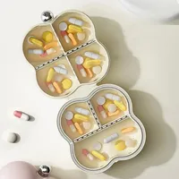 DD4564 Moderne PP Compacte Draagbare Pillendoosje Opberghoesje Medicijnorganizer voor Handtas 7-daagse Reis Pillendoos