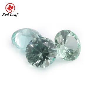 Redleaf-gemas sueltas de corindón sintético, gemas de calidad, Color verde menta, #73, forma redonda, 5A