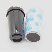 280 ML remplaçable Photo Insert Double paroi en plastique tasse à café bricolage en plastique tasse de voyage avec insertion de papier