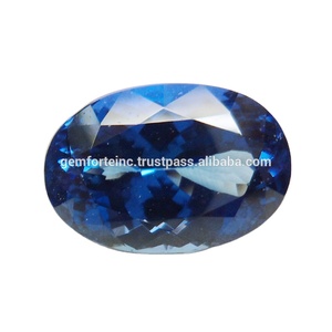 หิน Tanzanite จากธรรมชาติ100% เป็นรูปวงรีสีน้ำเงินเข้มหมอนอิงแบบเหลี่ยมเพชรพลอยทำด้วยมือ100% หินแทนซาไนต์แท้ - Product Image 4