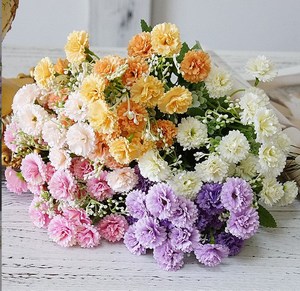 LUYI - Ramo <span class=keywords><strong>de</strong></span> 20 Cabezas <span class=keywords><strong>de</strong></span> <span class=keywords><strong>Lilas</strong></span> Artificiales Pequeñas, Ramo <span class=keywords><strong>de</strong></span> Flores Silvestres Pequeñas para Decoración del Hogar, Arreglos Florales para Bodas - Product Image 2