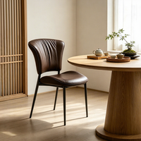 Chaise de salle à manger en cuir de luxe italienne, design moderne - durable, pour la maison, le bureau, la salle de sport, chaise de réception haut de gamme pour restaurant et hôtel