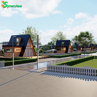 Villa de luxe modulaire préfabriquée à deux étages, détachable, portable, en acier, pour hôtel-resort, écologique et traditionnelle