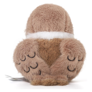 Décoration de bureau, broderie, yeux aux expressions vives, fourrure brune, polyester doux, mini-pouleau, oiseau en peluche de 4,5 pouces, jouet en peluche d'oiseau personnalisé - Product Image 3