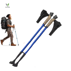 Bâtons de trekking en aluminium de qualité aéronautique, paire de bâtons de <span class=keywords><strong>marche</strong></span> <span class=keywords><strong>nordique</strong></span> antichocs télescopiques pour la randonnée - Product Image 1