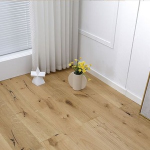 Plancher Composite en bois massif à trois couches pur chêne 15/4mm style japonais grande planche scie à bûches marques de dents plancher en chêne européen - Product Image 1