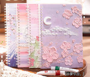Wholesale A5 Papeleria Spiral <strong>Notebook</strong> Thickened Horizontal <strong>Line</strong> Notepad Student Stationery Oil Painting Journal <strong>Notebooks</strong> - Product Image 2