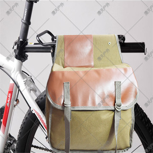 Sac de vélo d'extérieur Mantian en toile, sacoche arrière kaki pour VTT - Product Image 1