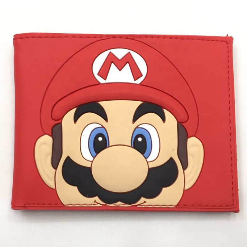 Милый мультяшный кошелек, классические кошельки для игр для детей, кошелек из ПВХ, карман для монет с отделением для карт и удостоверения личности
