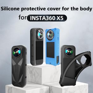 เคสซิลิโคนป้องกัน AMPHO + ฝาครอบเลนส์ + สายคล้องคอสำหรับกล้องแอคชั่น Insta 360 One X5 - Product Image 6