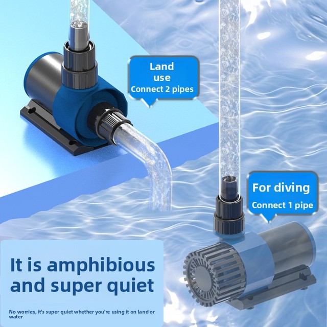 Ultra-Quiet Submersible Water Pump for Fish Tank & Pond Amphibious Variable Frequency Large Flow