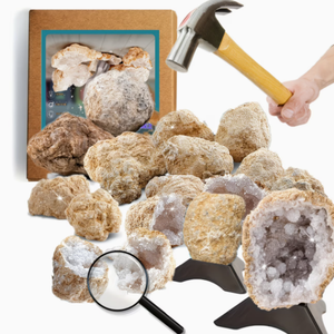 DIY : Géode de cristal marocaine à ouvrir – Pierre brute non découpée pour la découverte de gemmes cachées, énergie spirituelle, quartz, agate, œuf de géode - Product Image 5
