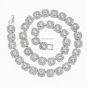 Round Rock Sugar Necklace, Double-layer Light Luxury <b>Cuban</b> <b>Chain</b>, Personalized Necklace Dancing and Wearing Accessories - Product Image 5