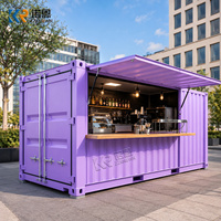 Bar en conteneur avec cuisine entièrement équipée, restaurant en conteneur maritime, service de restauration, restaurant en conteneur avec cuisine