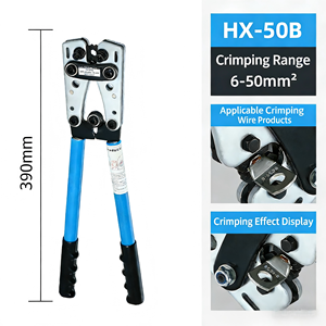 Pince à sertir manuelle HX-50B pour câbles cuivre-aluminium, type ergonomique, pour cosses en cuivre et fils à terminaux nus - Product Image 4