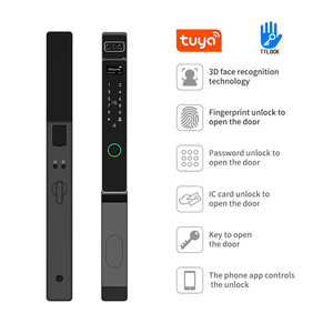Tuya aplikasi Wifi TTlock wajah Panel ramping 3585 Mortise kunci pintu <span class=keywords><strong>Digital</strong></span> geser tahan air kunci pintar sidik jari untuk pintu kaca - Product Image 2