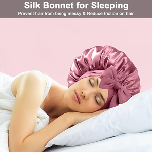 <span class=keywords><strong>Bonnet</strong></span> en satin en gros pour femmes, <span class=keywords><strong>bonnet</strong></span> <span class=keywords><strong>de</strong></span> nuit en soie, grand <span class=keywords><strong>bonnet</strong></span> <span class=keywords><strong>de</strong></span> sommeil en satin avec bande élastique pour cheveux bouclés, <span class=keywords><strong>bonnet</strong></span> <span class=keywords><strong>de</strong></span> douche - Product Image 5