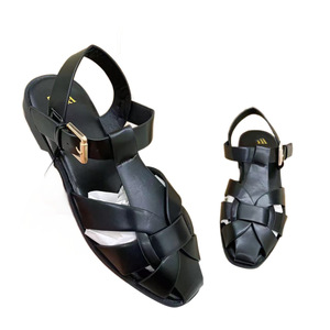 Sandali Romani Piatti da Donna, Nuovo Stile Estivo, con Punta Chiusa <span class=keywords><strong>e</strong></span> Cinturino Posteriore. Sandali da Donna per Calzature Femminili - Product Image 5