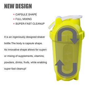 2025新デザイン500mlカプセルプロテインシェーカーウォーターボトルBPAフリー人気ロゴカスタマイズ可能 - Product Image 2