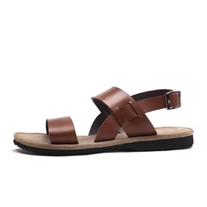 Sandales coréennes <span class=keywords><strong>Vigo</strong></span> pour hommes – Tendance estivale, chaussures de <span class=keywords><strong>plage</strong></span> décontractées à enfiler, respirantes, en cuir véritable, antidérapantes, à bout ouvert - Product Image 5