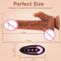 Jouets sexuels réalistes en silicone de 8 pouces, télécommandés et sûrs pour le corps, avec fonction chauffante, pour femmes, masturbateur télescopique pour stimulation vaginale