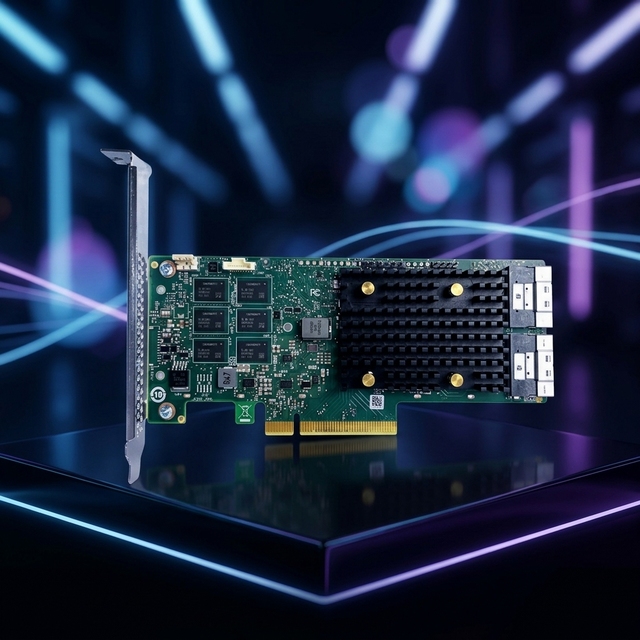 MegaRAID 9560-16i Tri-Mode RAID Adapter 16 Port Internal SAS SATA NVMe 12Gb/s PCIe Gen4 X8 8GB DDR4 CacheVault LSI Broadcom