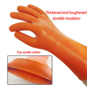 고전압 라인맨 안전 장갑 25KV 고무 절연 등급 2 최적의 손 및 팔 보호 - Product Image 2