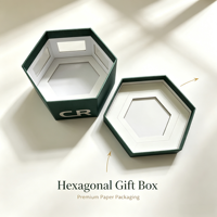 Boîte cadeau rigide personnalisée avec fenêtre transparente, boîte d'emballage en papier vert foncé de luxe en deux parties pour bijoux, bougies, cosmétiques, petits cadeaux