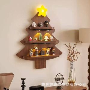Estante de almacenamiento de madera irregular de 4 niveles, tipo vertical, para decoraciones navideñas, libros y juguetes - Product Image 4