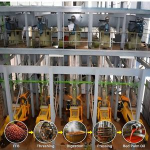 Ligne d'extraction d'huile de mesocarpe de palme à haute efficacité, assortie à une unité de décorticage et de séparation des noyaux de palme - Product Image 1