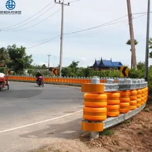 Sicurezza del traffico Guardrail di rotolamento barriera EVA all'ingrosso barriera di rotolamento stradale produttore barriera a rulli di sicurezza autostradale