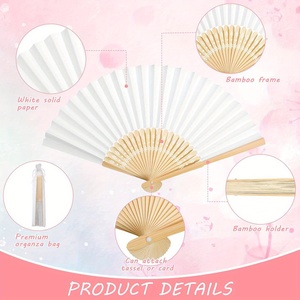 Factory Price Custom Bamboo Folding <strong>Fan</strong> Paper <strong>Fans</strong> <strong>Wedding</strong> Hand <strong>Fans</strong> <strong>for</strong> <strong>Guests</strong> - Product Image 4