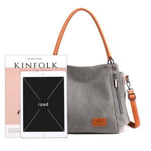 Sacs à main en toile grande capacité, sacs à bandoulière décontractés pour femmes, sacs multifonctions, sacs de travail pour femmes de bureau - Product Image 2