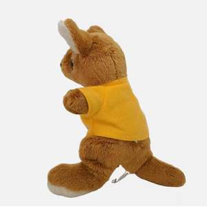 T-shirt personalizzata <span class=keywords><strong>canguro</strong></span> marrone morbido <span class=keywords><strong>peluche</strong></span> articoli promozionali imbottiti con stampa logo - Product Image 5