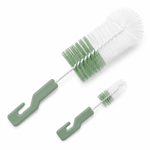Brosse de nettoyage biodégradable et recyclable en PP et nylon pour biberons et tétines, adaptée à tous types de tasses, bouteilles et tétines. - Product Image 3