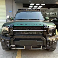 Grille avant hexagonale à couverture intégrale avec LED pour Chery Jetour T2 Traveler Shanhai 2023-2025, style Black Warrior tout-terrain