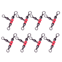 Newability Putaran Pancing Tiga Barel, Putaran Memancing Tiga 50 Pcs Snap Putar Stainless Tipe C