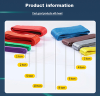 Sangle de levage en polyester légère et flexible 1T 2T 3T 5T 8T 10T, facile à utiliser, pour le levage et le déplacement d'équipements lourds