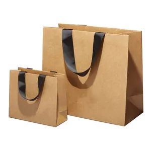 Nouveau produit fournisseur d'or sacs-cadeaux en carton feuille d'or logo shopping sac à main en papier