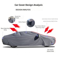 Accessoires de voiture en PEVA, housse de voiture avec découpe spéciale pour l'autoradio et une ceinture élastique pour un ajustement parfait avec doublure en coton