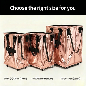 Borsa Shopping Pieghevole con Ruote e Manici con Cerniera, Personalizzabile con Logo, Isolante, Grande Capacità, MOQ Basso - Product Image 6