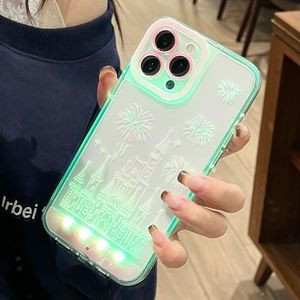 Nouveau <span class=keywords><strong>château</strong></span> <span class=keywords><strong>de</strong></span> feux d'artifice fantaisie lumineux adapté pour Apple 16Promax étui <span class=keywords><strong>de</strong></span> téléphone portable appel entrant Flash paquet complet Anti-chute - Product Image 5